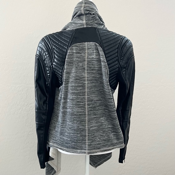 Blank NYC Drape Front Faux Leather Jacket - Picture 2 of 7